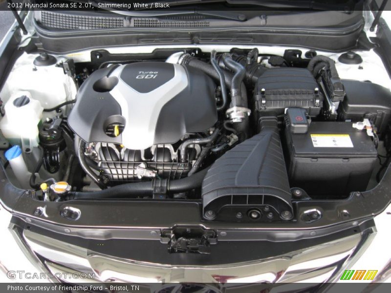 Shimmering White / Black 2012 Hyundai Sonata SE 2.0T