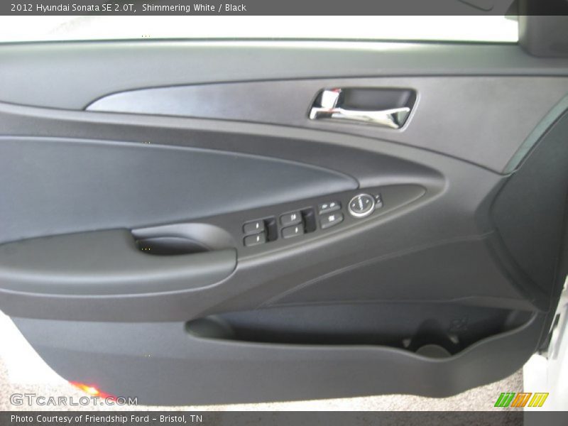 Shimmering White / Black 2012 Hyundai Sonata SE 2.0T