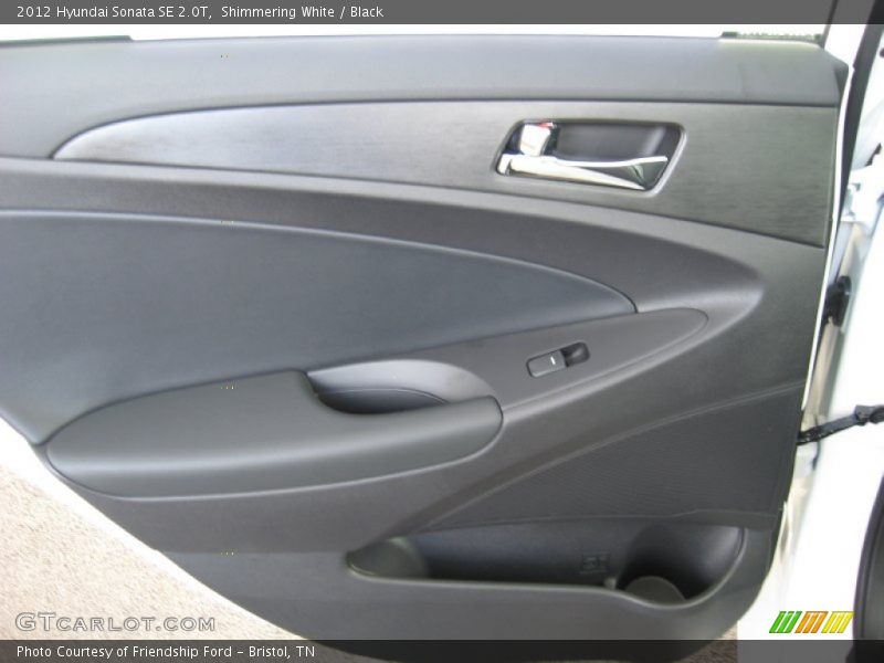Shimmering White / Black 2012 Hyundai Sonata SE 2.0T
