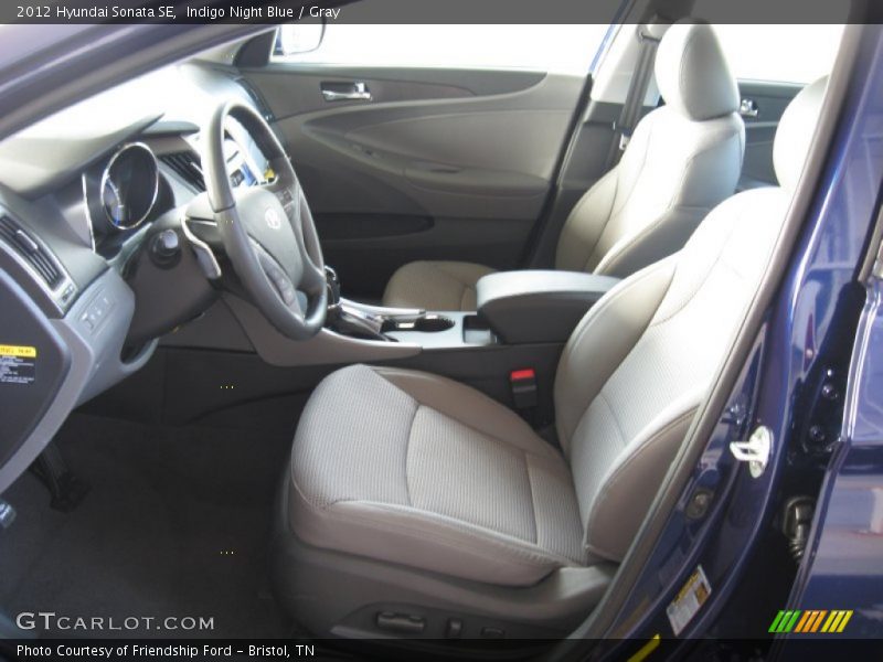 Indigo Night Blue / Gray 2012 Hyundai Sonata SE