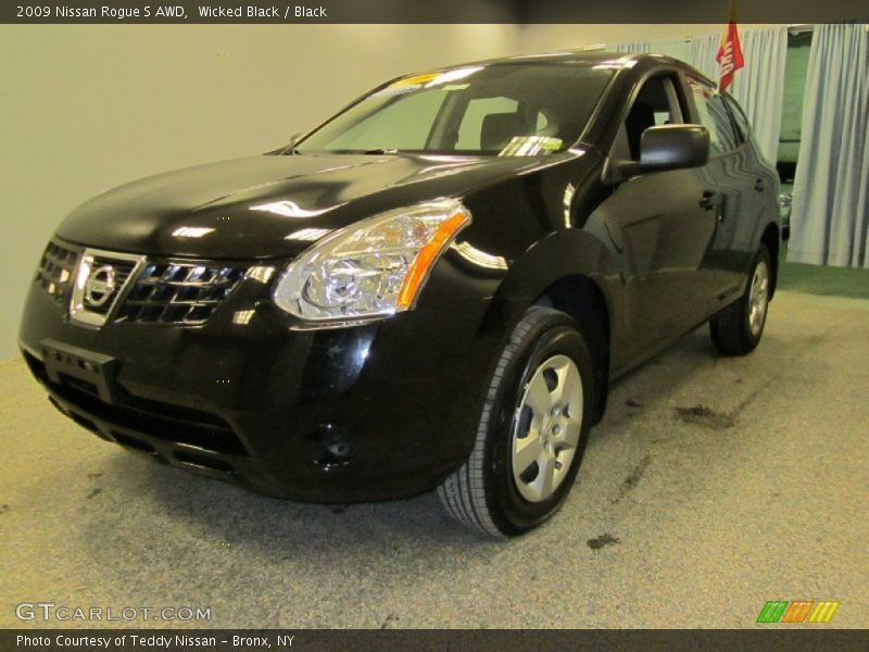 Wicked Black / Black 2009 Nissan Rogue S AWD