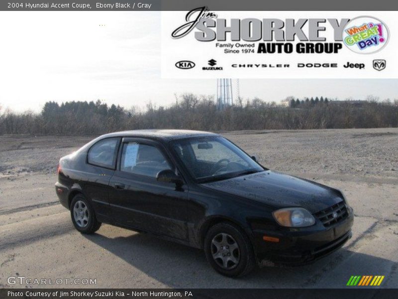 Ebony Black / Gray 2004 Hyundai Accent Coupe