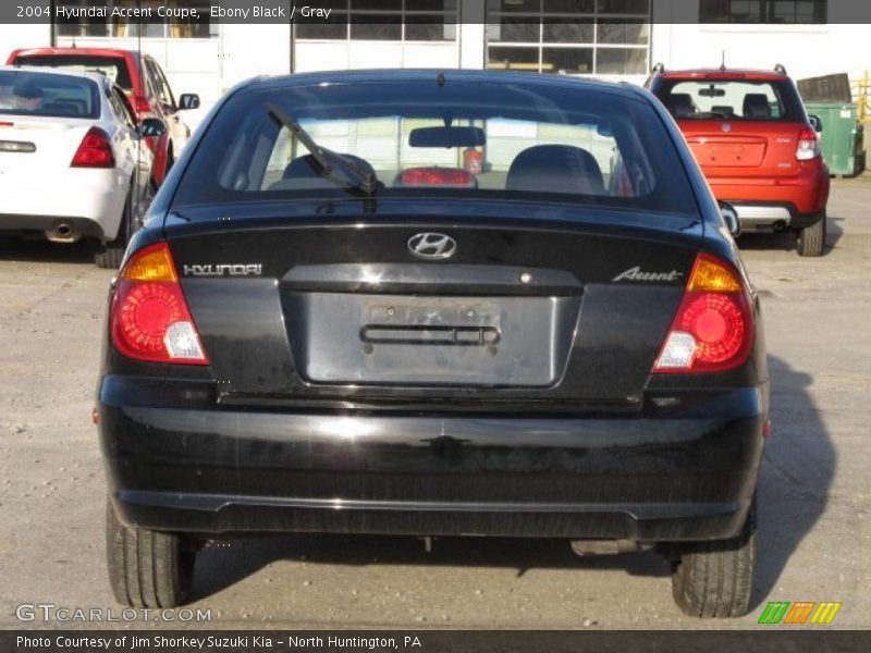 Ebony Black / Gray 2004 Hyundai Accent Coupe