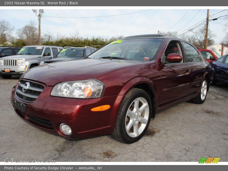 Merlot Red / Black 2003 Nissan Maxima SE