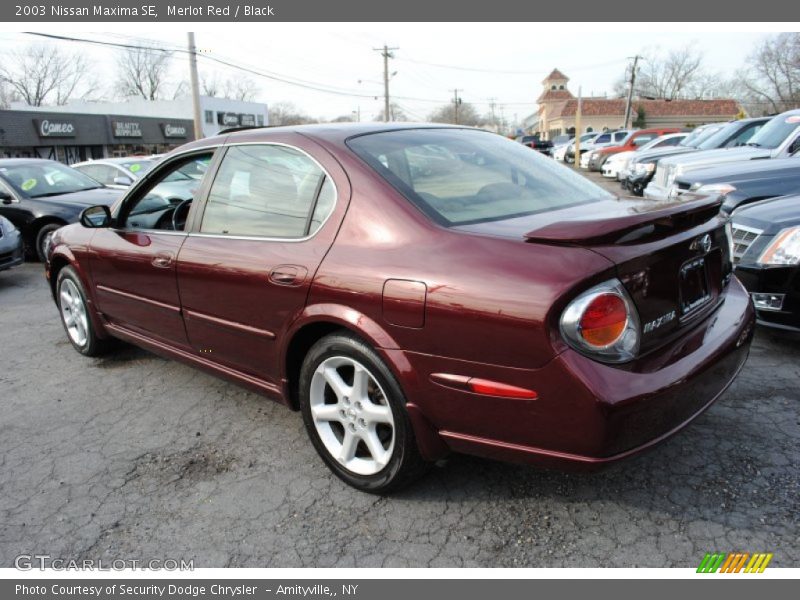 Merlot Red / Black 2003 Nissan Maxima SE