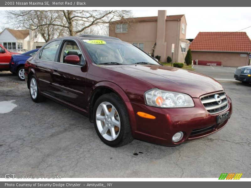 Merlot Red / Black 2003 Nissan Maxima SE
