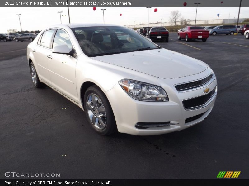 White Diamond Tricoat / Cocoa/Cashmere 2012 Chevrolet Malibu LT