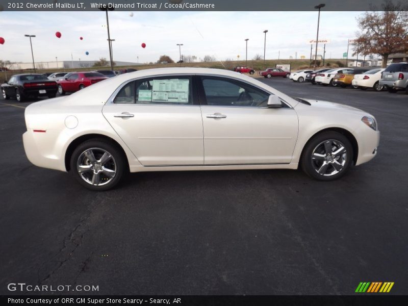 White Diamond Tricoat / Cocoa/Cashmere 2012 Chevrolet Malibu LT