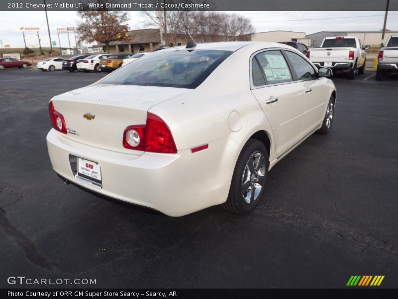 White Diamond Tricoat / Cocoa/Cashmere 2012 Chevrolet Malibu LT