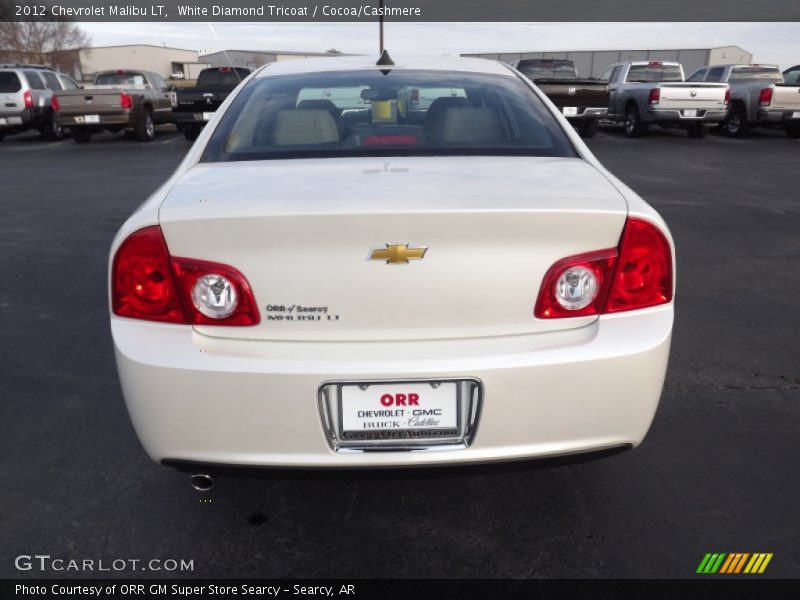 White Diamond Tricoat / Cocoa/Cashmere 2012 Chevrolet Malibu LT