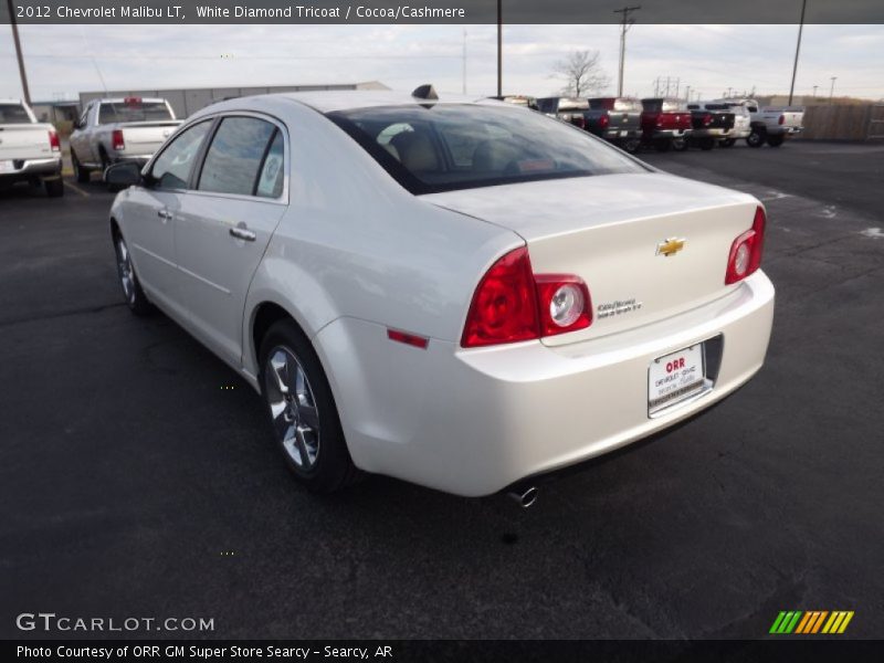 White Diamond Tricoat / Cocoa/Cashmere 2012 Chevrolet Malibu LT