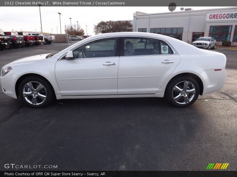 White Diamond Tricoat / Cocoa/Cashmere 2012 Chevrolet Malibu LT