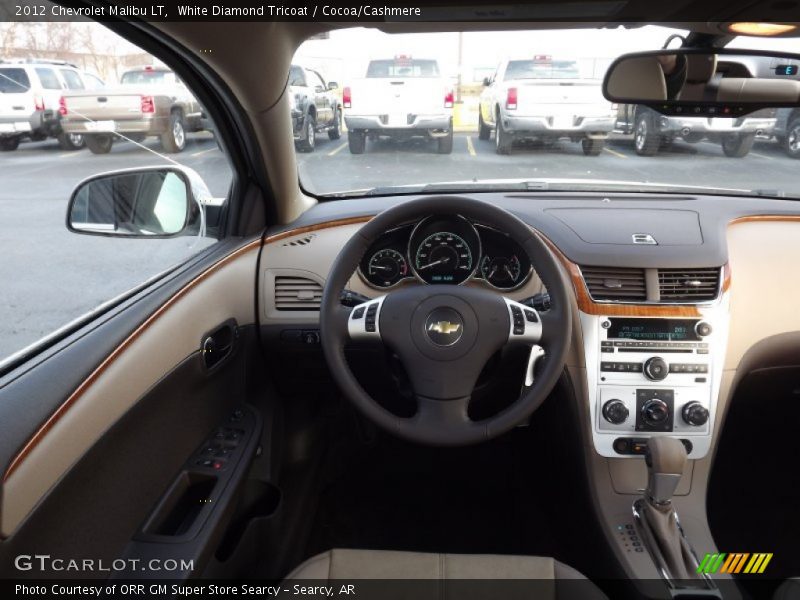 White Diamond Tricoat / Cocoa/Cashmere 2012 Chevrolet Malibu LT