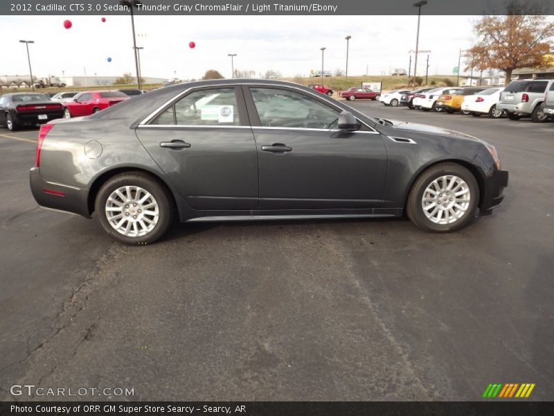 Thunder Gray ChromaFlair / Light Titanium/Ebony 2012 Cadillac CTS 3.0 Sedan