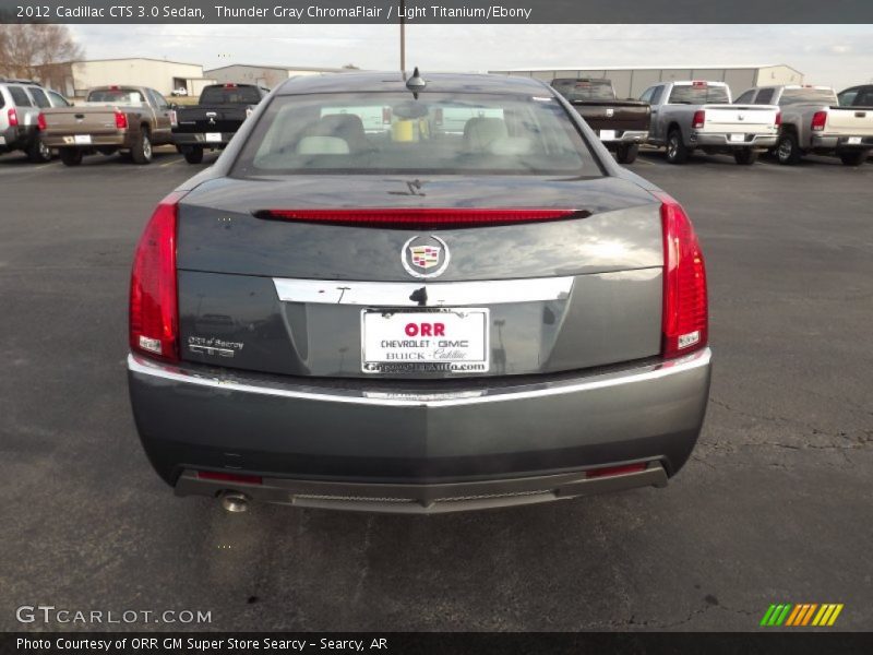 Thunder Gray ChromaFlair / Light Titanium/Ebony 2012 Cadillac CTS 3.0 Sedan