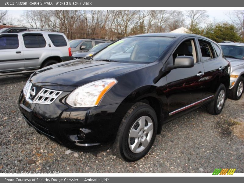 Wicked Black / Black 2011 Nissan Rogue S AWD