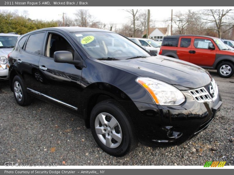 Wicked Black / Black 2011 Nissan Rogue S AWD