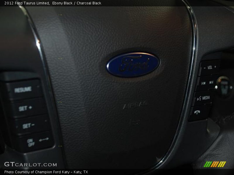 Ebony Black / Charcoal Black 2012 Ford Taurus Limited