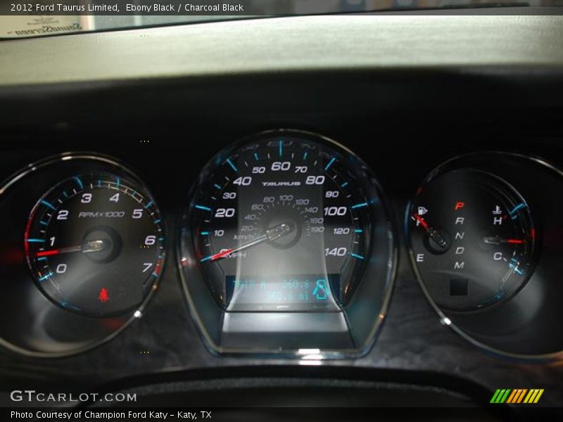 Ebony Black / Charcoal Black 2012 Ford Taurus Limited
