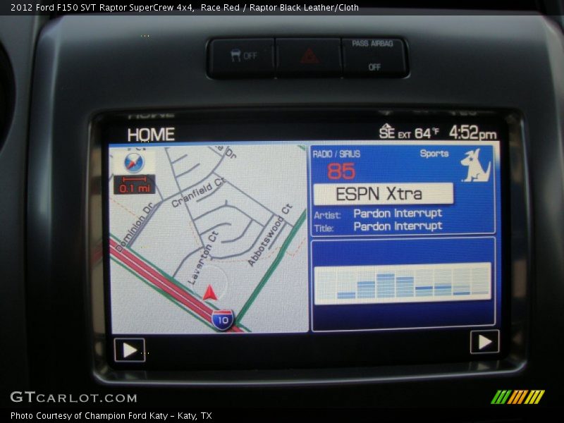 Navigation of 2012 F150 SVT Raptor SuperCrew 4x4
