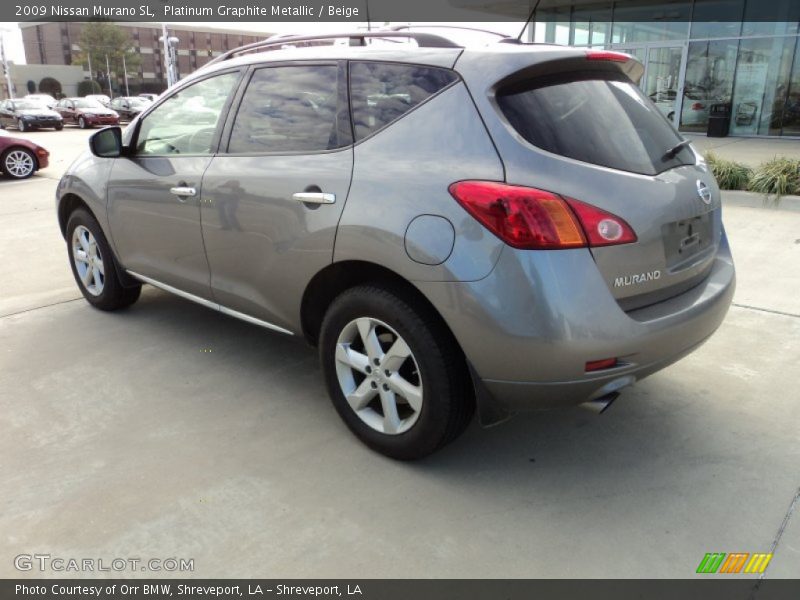 Platinum Graphite Metallic / Beige 2009 Nissan Murano SL