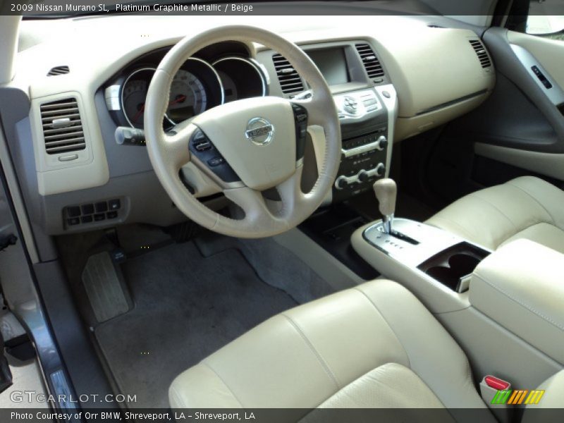 Platinum Graphite Metallic / Beige 2009 Nissan Murano SL