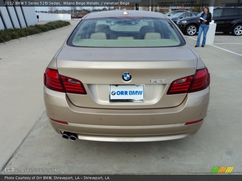 Milano Beige Metallic / Venetian Beige 2012 BMW 5 Series 528i Sedan