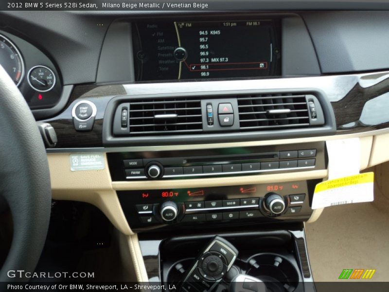 Milano Beige Metallic / Venetian Beige 2012 BMW 5 Series 528i Sedan