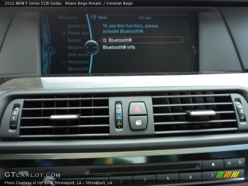 Milano Beige Metallic / Venetian Beige 2012 BMW 5 Series 528i Sedan