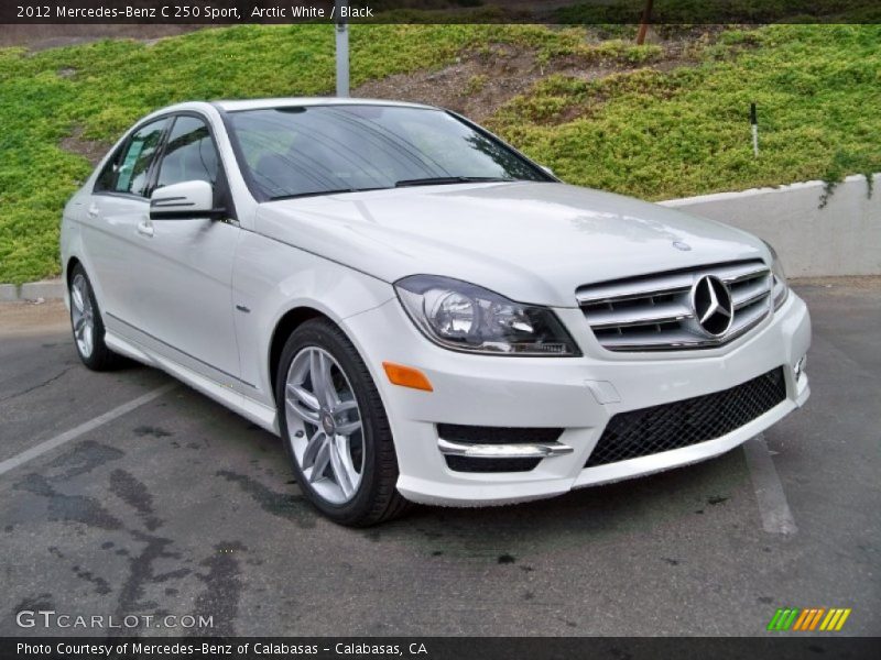 Arctic White / Black 2012 Mercedes-Benz C 250 Sport