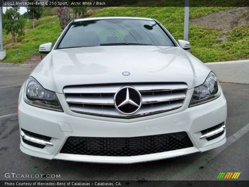 Arctic White / Black 2012 Mercedes-Benz C 250 Sport