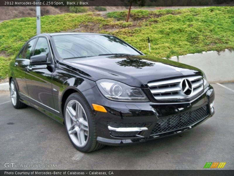 Black / Black 2012 Mercedes-Benz C 250 Sport