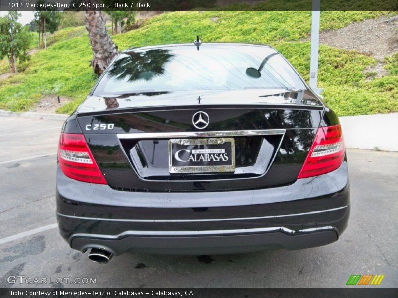 Black / Black 2012 Mercedes-Benz C 250 Sport