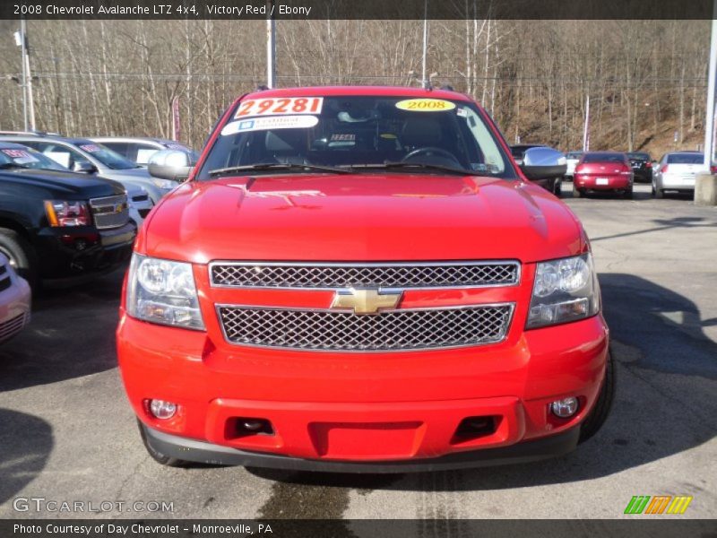 Victory Red / Ebony 2008 Chevrolet Avalanche LTZ 4x4