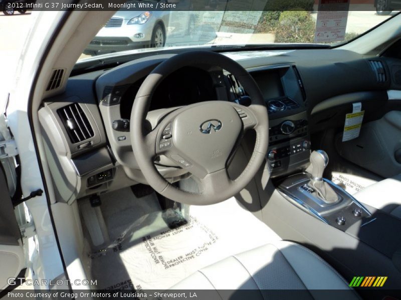 Moonlight White / Stone 2012 Infiniti G 37 Journey Sedan