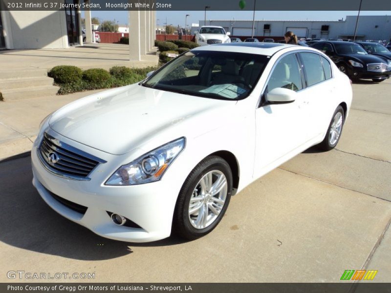 Moonlight White / Stone 2012 Infiniti G 37 Journey Sedan