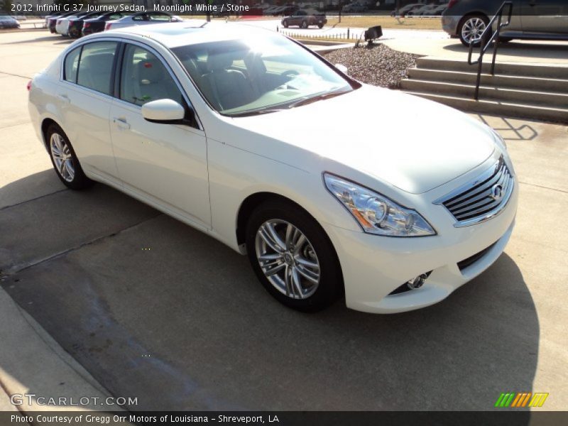 Moonlight White / Stone 2012 Infiniti G 37 Journey Sedan