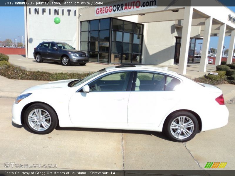 Moonlight White / Stone 2012 Infiniti G 37 Journey Sedan