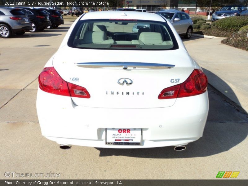 Moonlight White / Stone 2012 Infiniti G 37 Journey Sedan