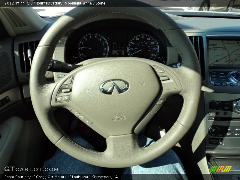 Moonlight White / Stone 2012 Infiniti G 37 Journey Sedan