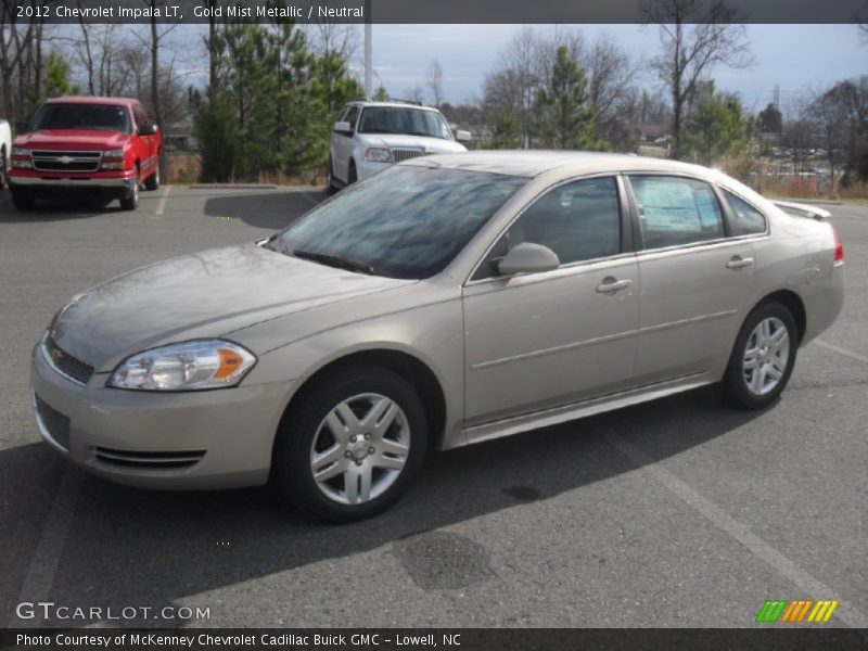 Gold Mist Metallic / Neutral 2012 Chevrolet Impala LT