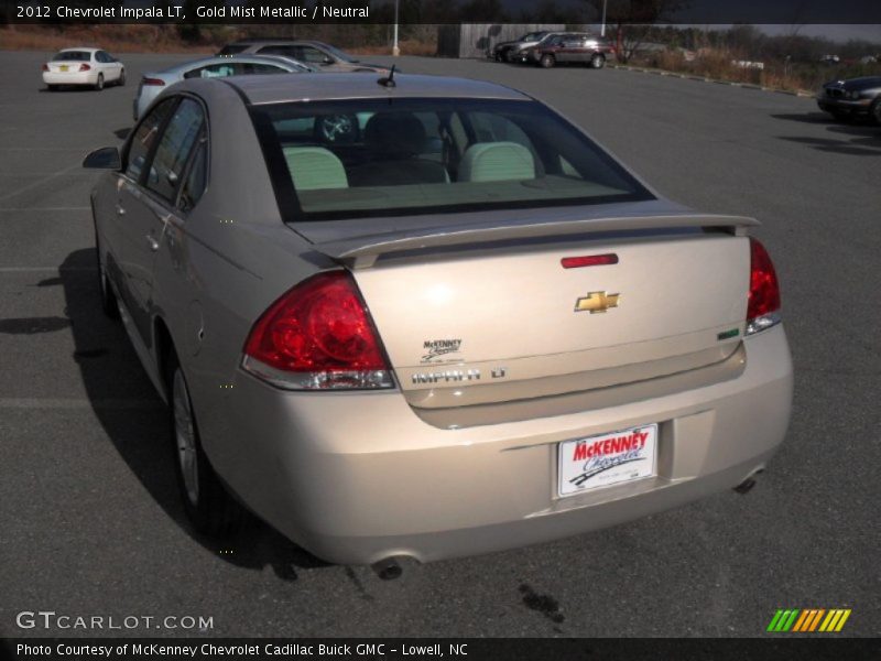 Gold Mist Metallic / Neutral 2012 Chevrolet Impala LT