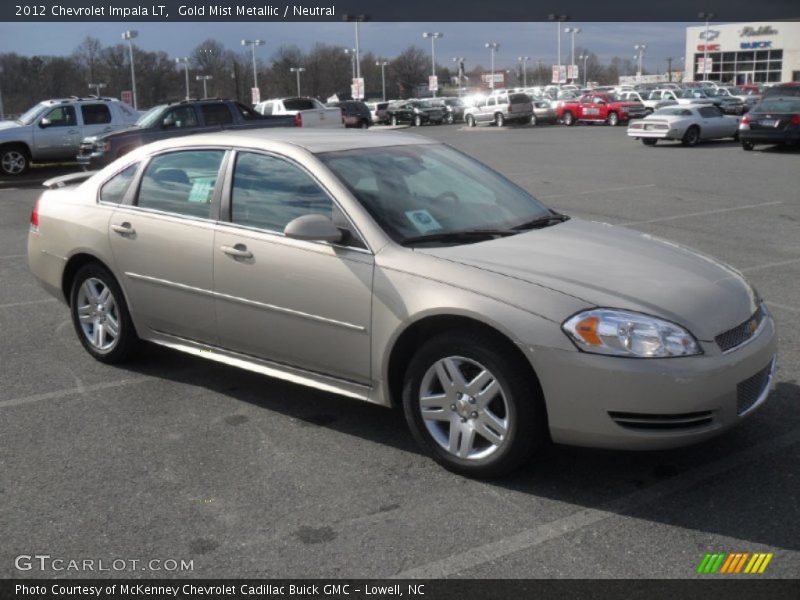 Gold Mist Metallic / Neutral 2012 Chevrolet Impala LT