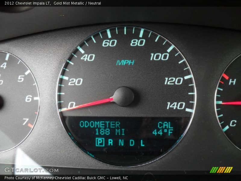 Gold Mist Metallic / Neutral 2012 Chevrolet Impala LT