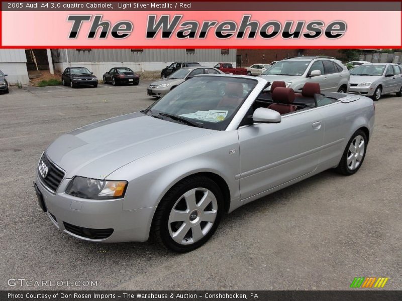 Light Silver Metallic / Red 2005 Audi A4 3.0 quattro Cabriolet