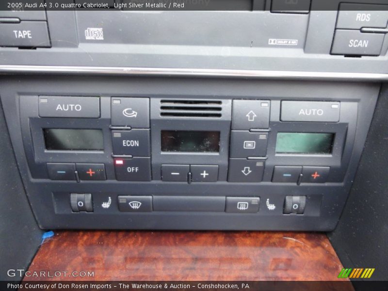 Controls of 2005 A4 3.0 quattro Cabriolet