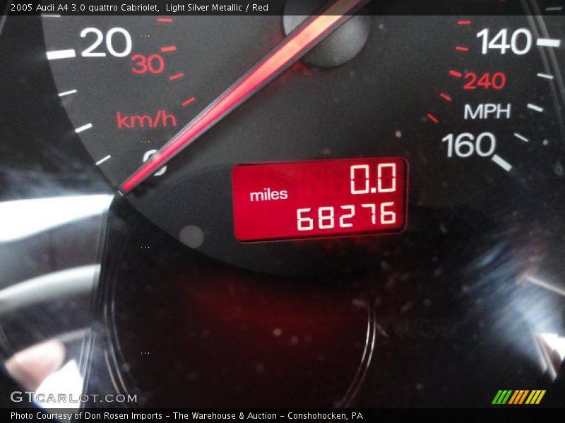 Light Silver Metallic / Red 2005 Audi A4 3.0 quattro Cabriolet