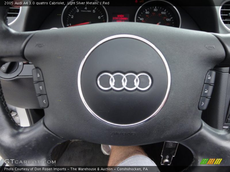 Light Silver Metallic / Red 2005 Audi A4 3.0 quattro Cabriolet
