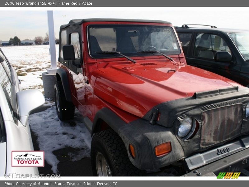 Flame Red / Agate 2000 Jeep Wrangler SE 4x4