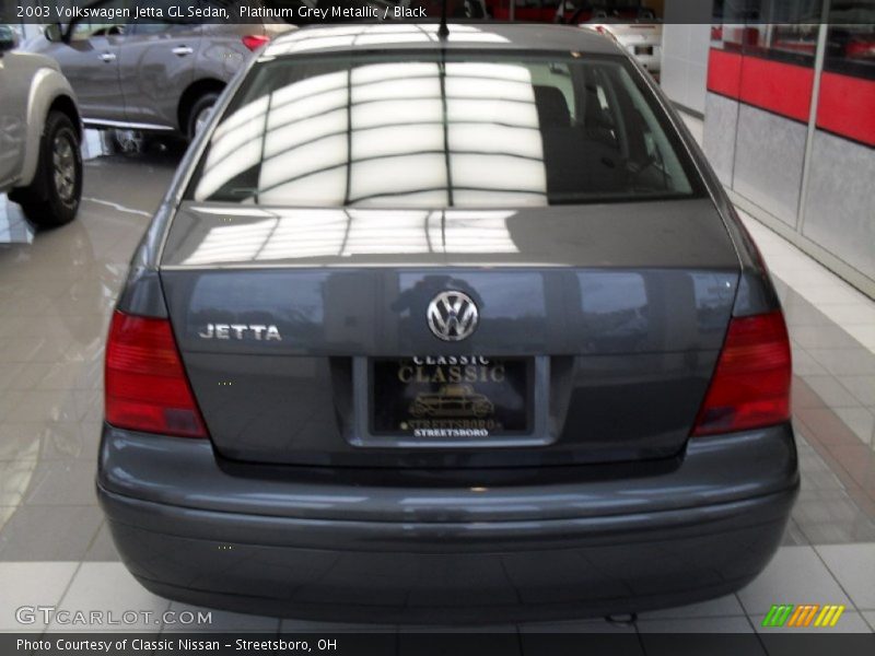 Platinum Grey Metallic / Black 2003 Volkswagen Jetta GL Sedan